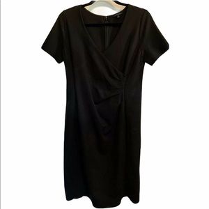 Lands End Womens Dress Size 10 Black Side Ruche